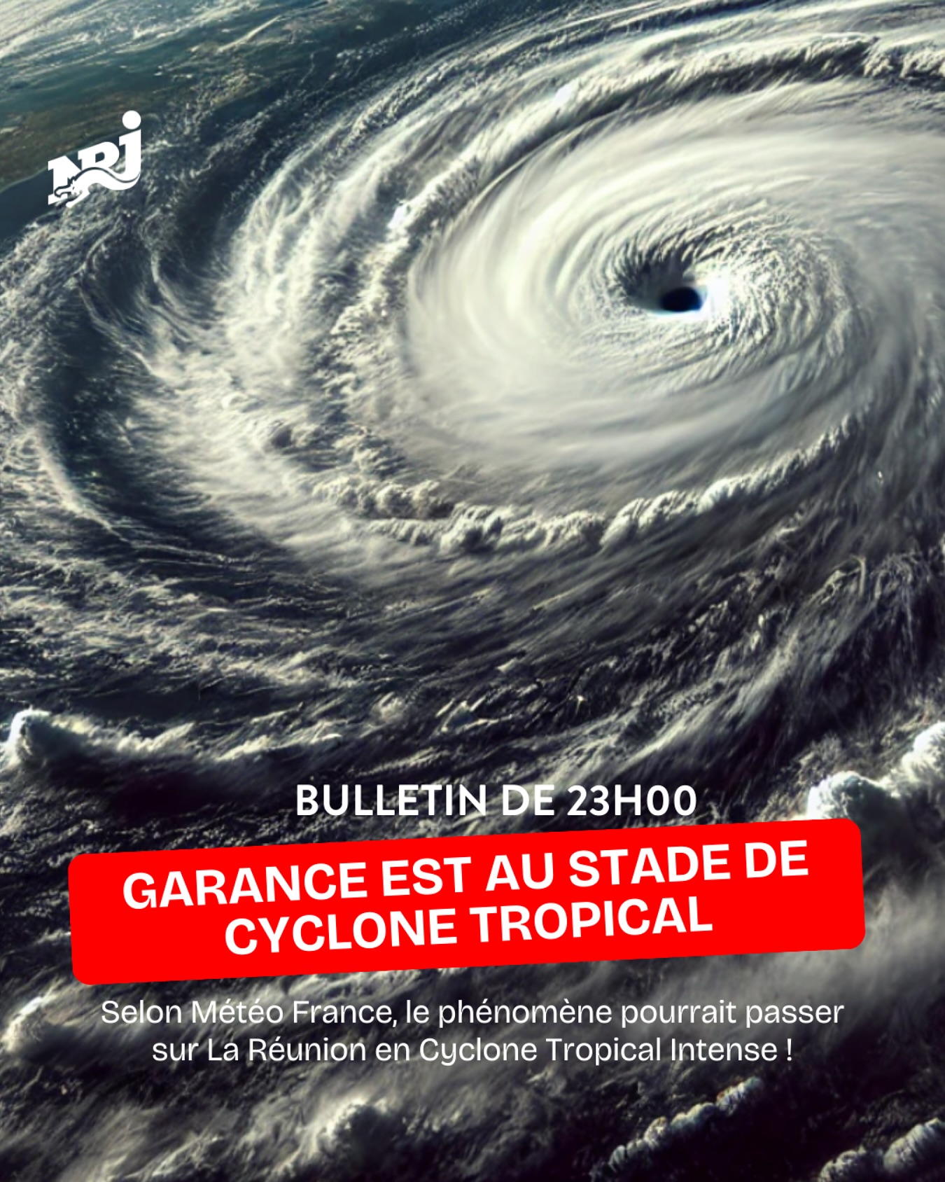 Garance a atteint le stade de cyclone tropical : 27 F&eacute;vrier 2025 - doit toujours passer sur notre &icirc;le demain dans la soir&eacute;e ! &mdash; &agrave; La R&eacute;union.