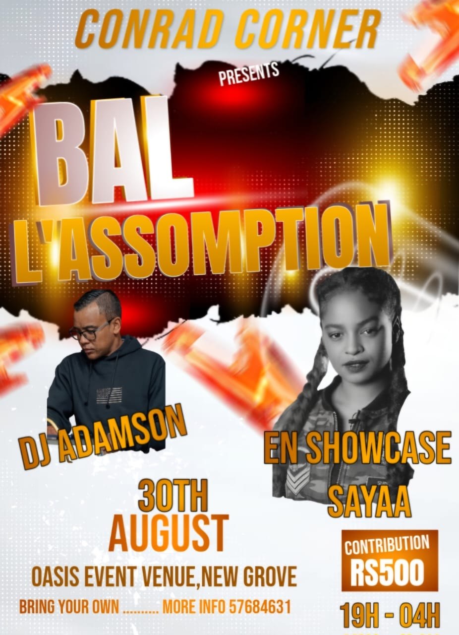 SAYAA -Rendezvous le 30 aout Dan BAL L'ASSOMPTION Dan oasis event venue, new-grove  de  19H &agrave; 04H . Kalprod Radio 