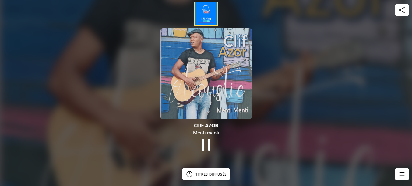 Kalprod Radio : MENTI MENTI Chanson ‧ 2021 - &Agrave; propos Artiste : Clif AZOR Album : MENTI MENTI Date de sortie : 2021